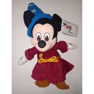 The Disney Store Vintage Bean Bag 10" Plush Fantasia Sorcerer Mickey Mouse